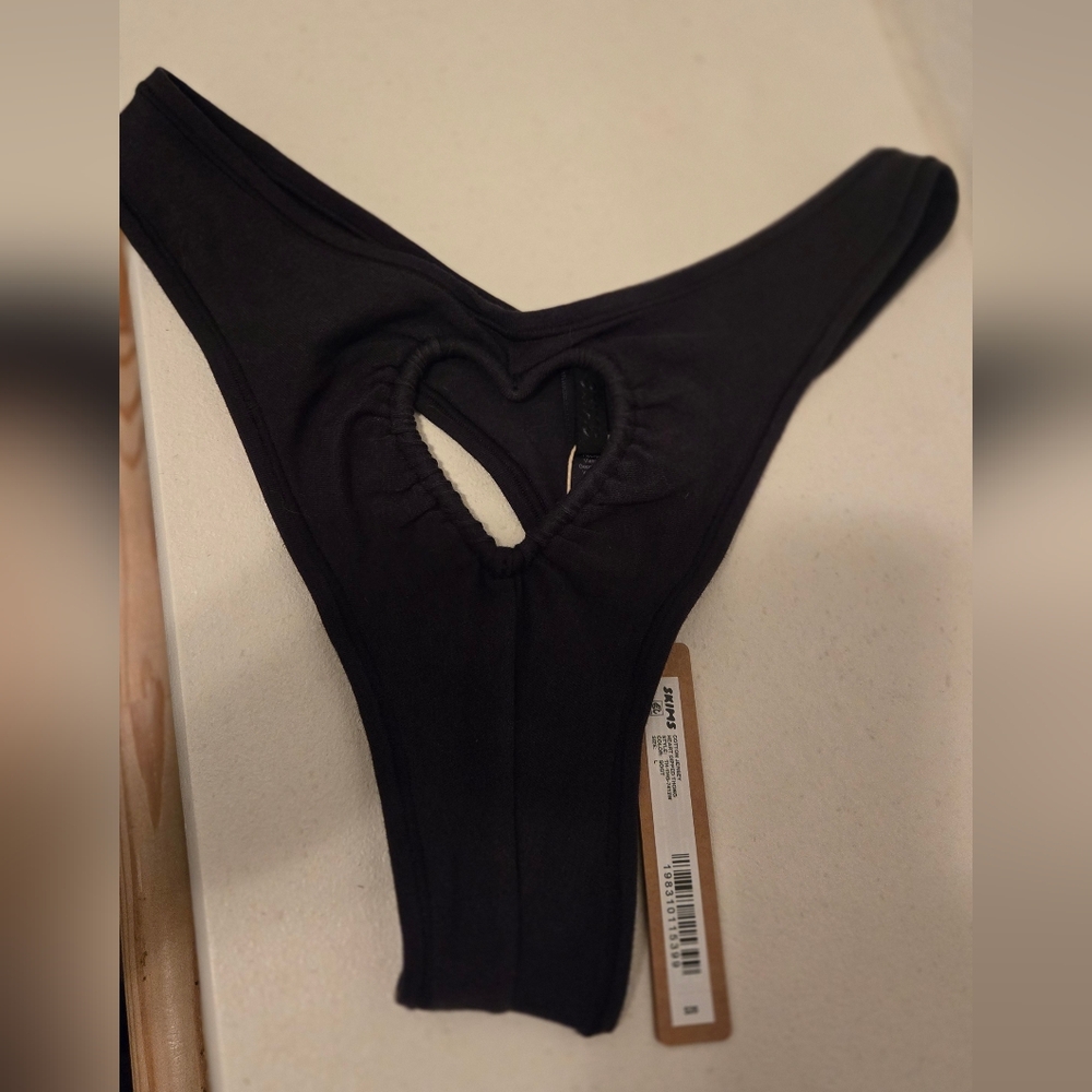 SKIMS Black Heart Cutout Panties